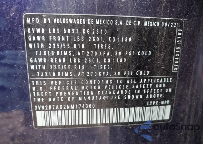 3VV2B7AX2NM174360: 42535724