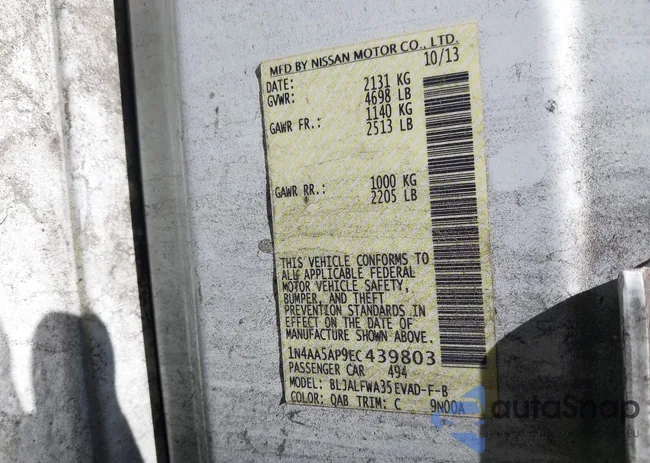 1N4AA5AP9EC439803: 42535844