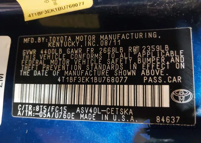 4T1BF3EK1BU768077: 42535883