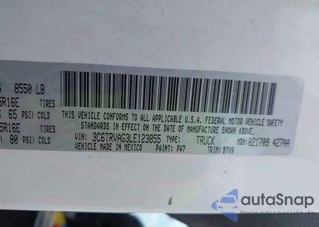 3C6TRVAG3LE123855: 42535890