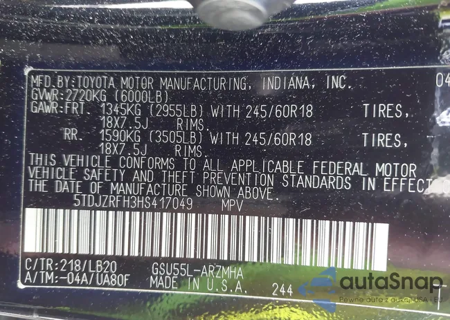 5TDJZRFH3HS417049: 42535954