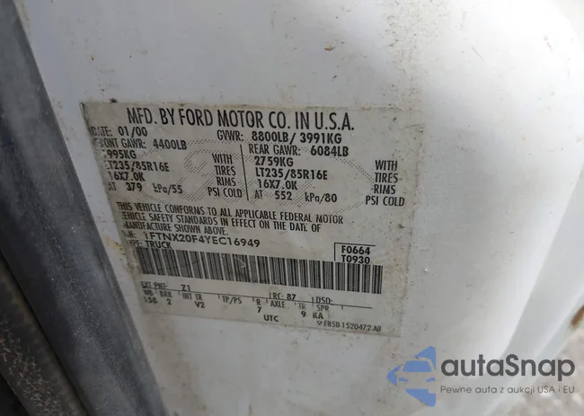 1FTNX20F4YEC16949: 42535980