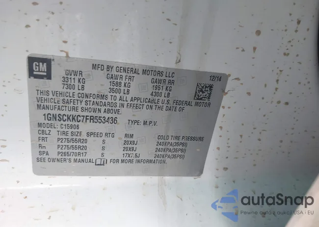 1GNSCKKC7FR553436: 42536007