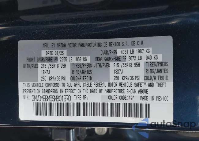 3MVDMBBM6SM801970: 42536014