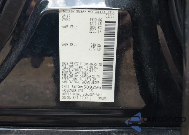 1N4AL3AP5DN509296: 42536025