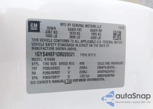 1GYS4HEF1DR228321: 42536138