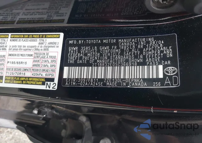 2T1BR32E05C366918: 42535224