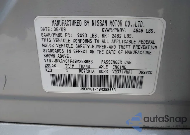 JNKCV61F49M358663: 42535395