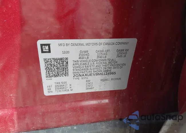 2GNAXUEV8M6134965: 42536659