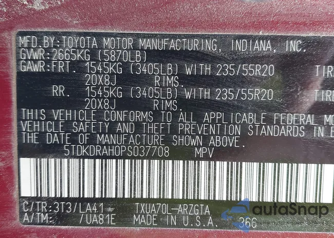 5TDKDRAH0PS037708: 42536833