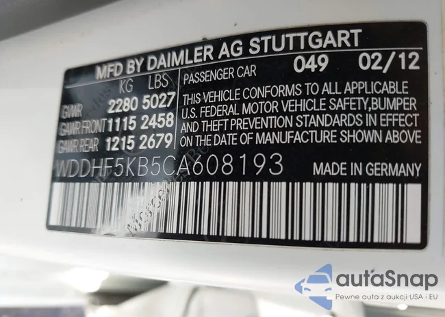 WDDHF5KB5CA608193: 42536910