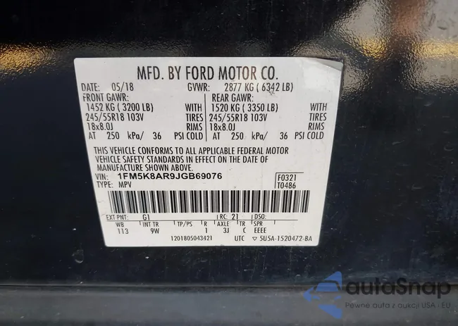 1FM5K8AR9JGB69076: 42536957