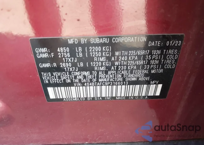 4S4BTAFC9P3166013: 42536273