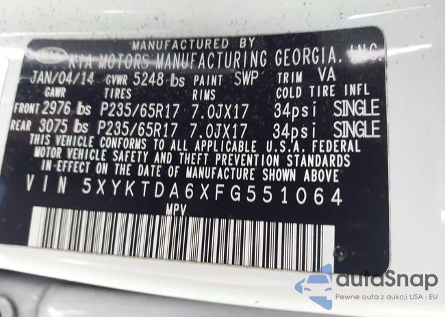 5XYKTDA6XFG551064: 42536365