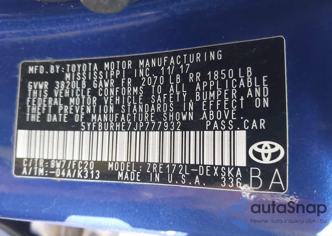 5YFBURHE7JP777932: 42537730