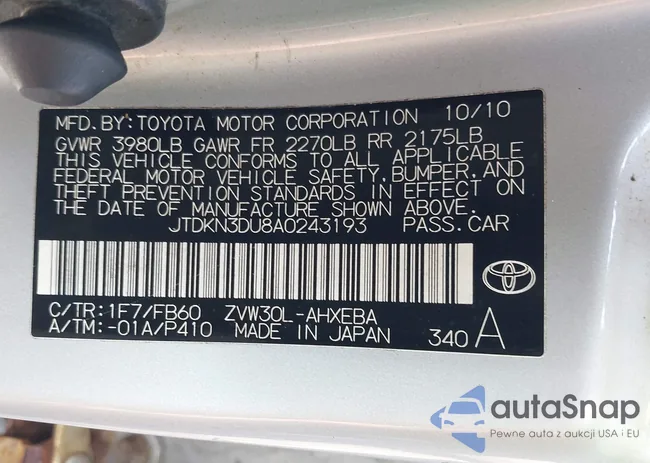 JTDKN3DU8A0243193: 42537978