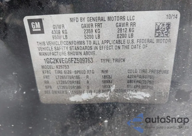 1GC2KVEG6FZ509763: 42538078