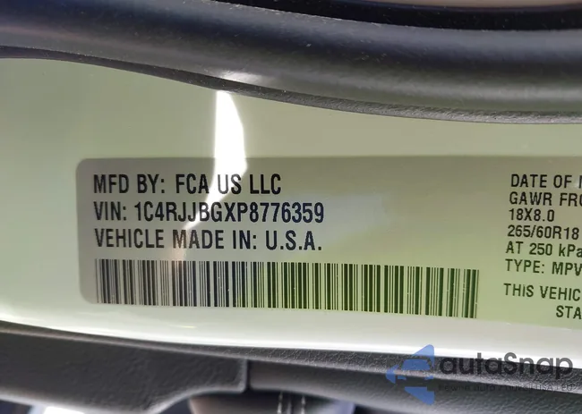 1C4RJJBGXP8776359: 42538106