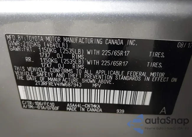 2T3RFREV4HW687943: 42538128