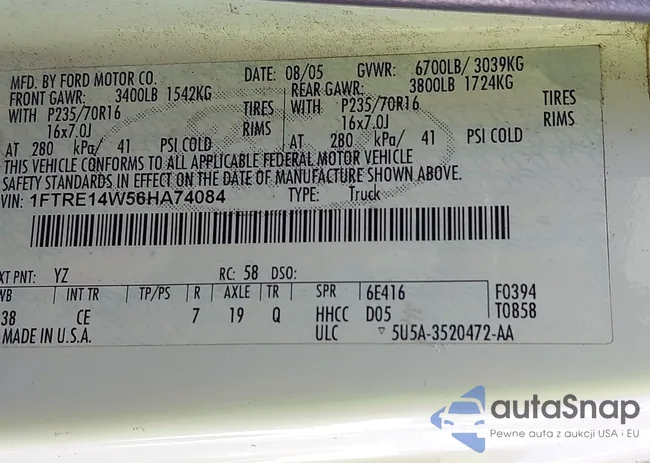 1FTRE14W56HA74084: 42538155