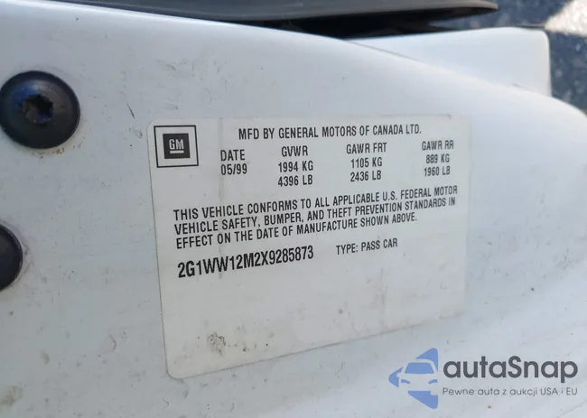 2G1WW12M2X9285873: 42537198