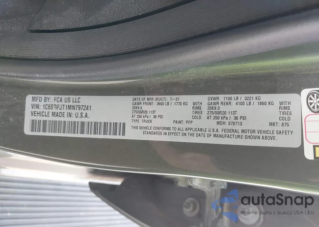 1C6SRFJT1MN797241: 42537331