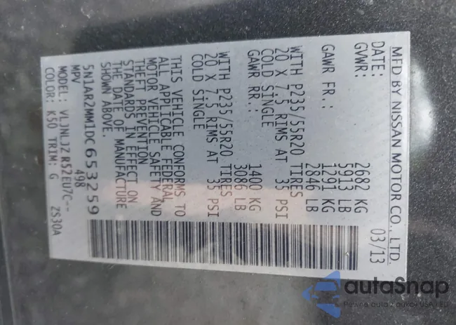 5N1AR2MM1DC653259: 42537470