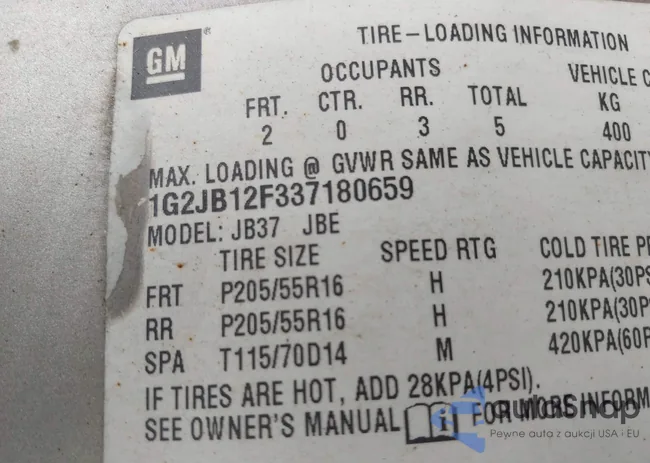 1G2JB12F337180659: 42537539