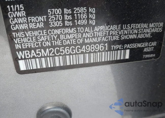 WBA5M2C56GG498961: 42538438