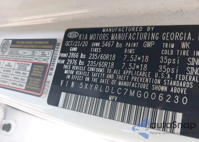 5XYRLDLC7MG006230: 42538487