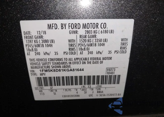 1FM5K8D81KGA81644: 42538495