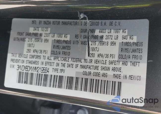 3MVDMBDMXMM219564: 42538550