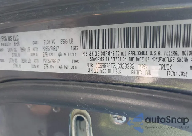 1C6RR7FT7JS329332: 42539603