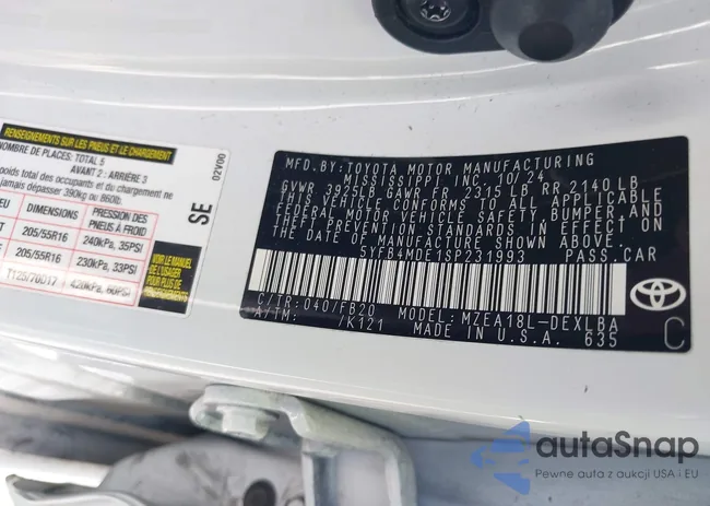 5YFB4MDE1SP231993: 42539885