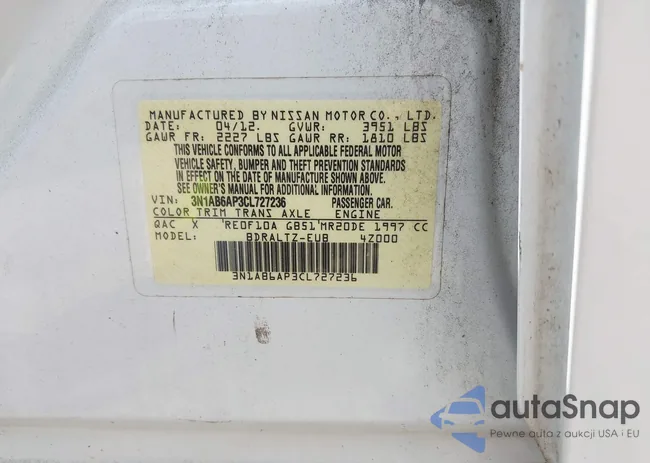 3N1AB6AP3CL727236: 42539900