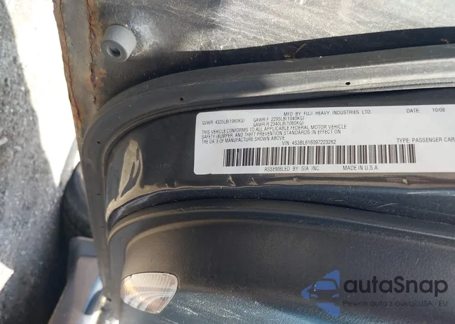 4S3BL616097223262: 42539926