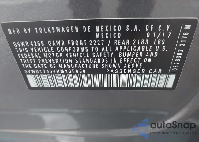 3VWD17AJ4HM305666: 42540126