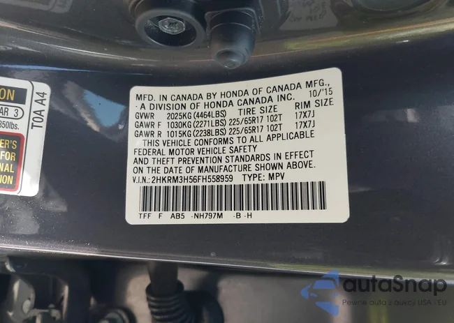 2HKRM3H56FH558959: 42540160