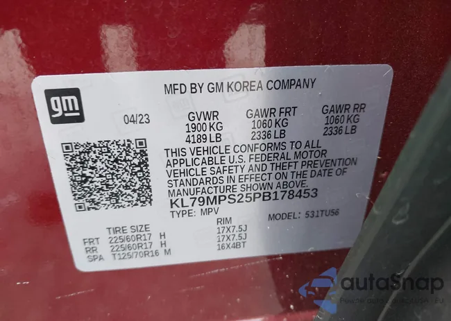 KL79MPS25PB178453: 42539220