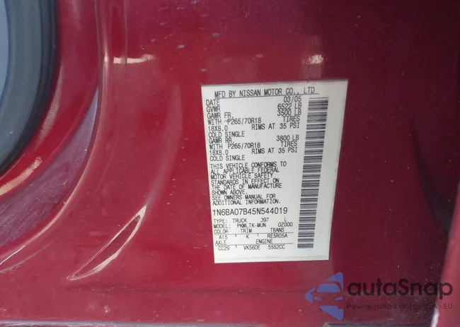 1N6BA07B45N544019: 42540577