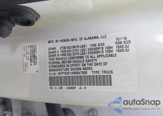 5FPYK3F14KB047008: 42540652