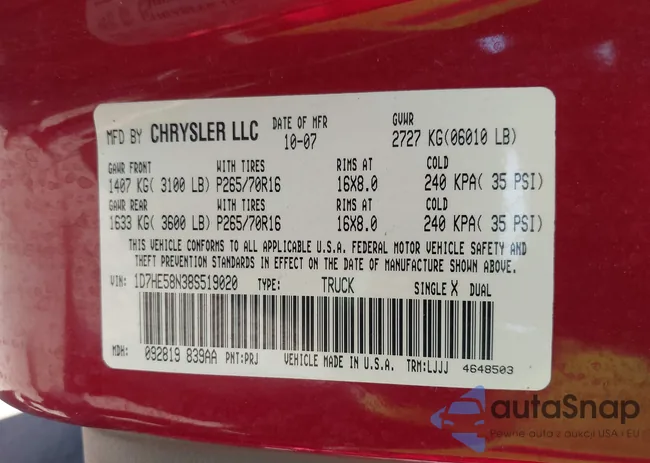 1D7HE58N38S519020: 42541144