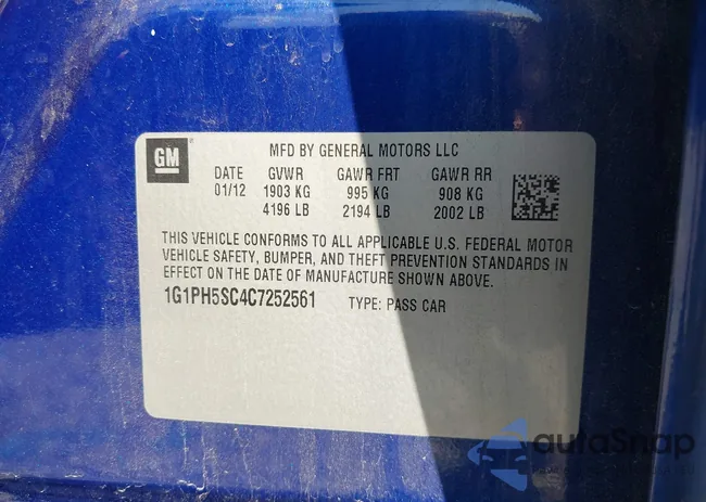 1G1PH5SC4C7252561: 42540306