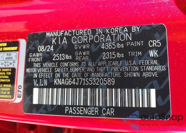 KNAG64J71S5320589: 42540321