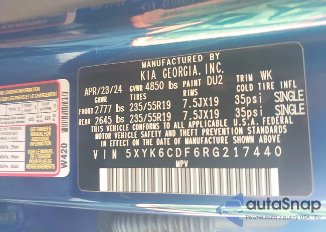 5XYK6CDF6RG217440: 42540374