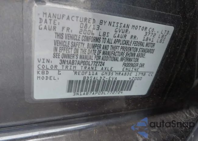 3N1AB7AP0DL772724: 42541725