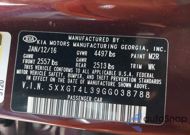 5XXGT4L39GG038788: 42542040