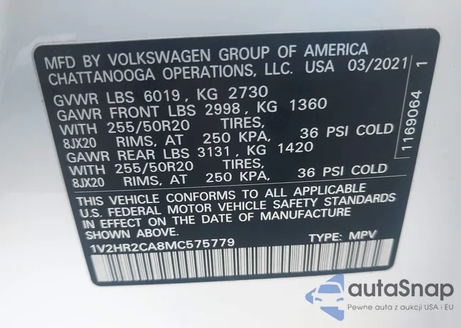 1V2HR2CA8MC575779: 42542070