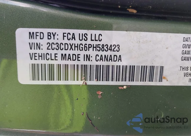 2C3CDXHG6PH583423: 42541258