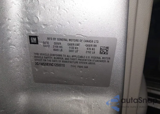 2G1WG5E39C1258010: 42541272